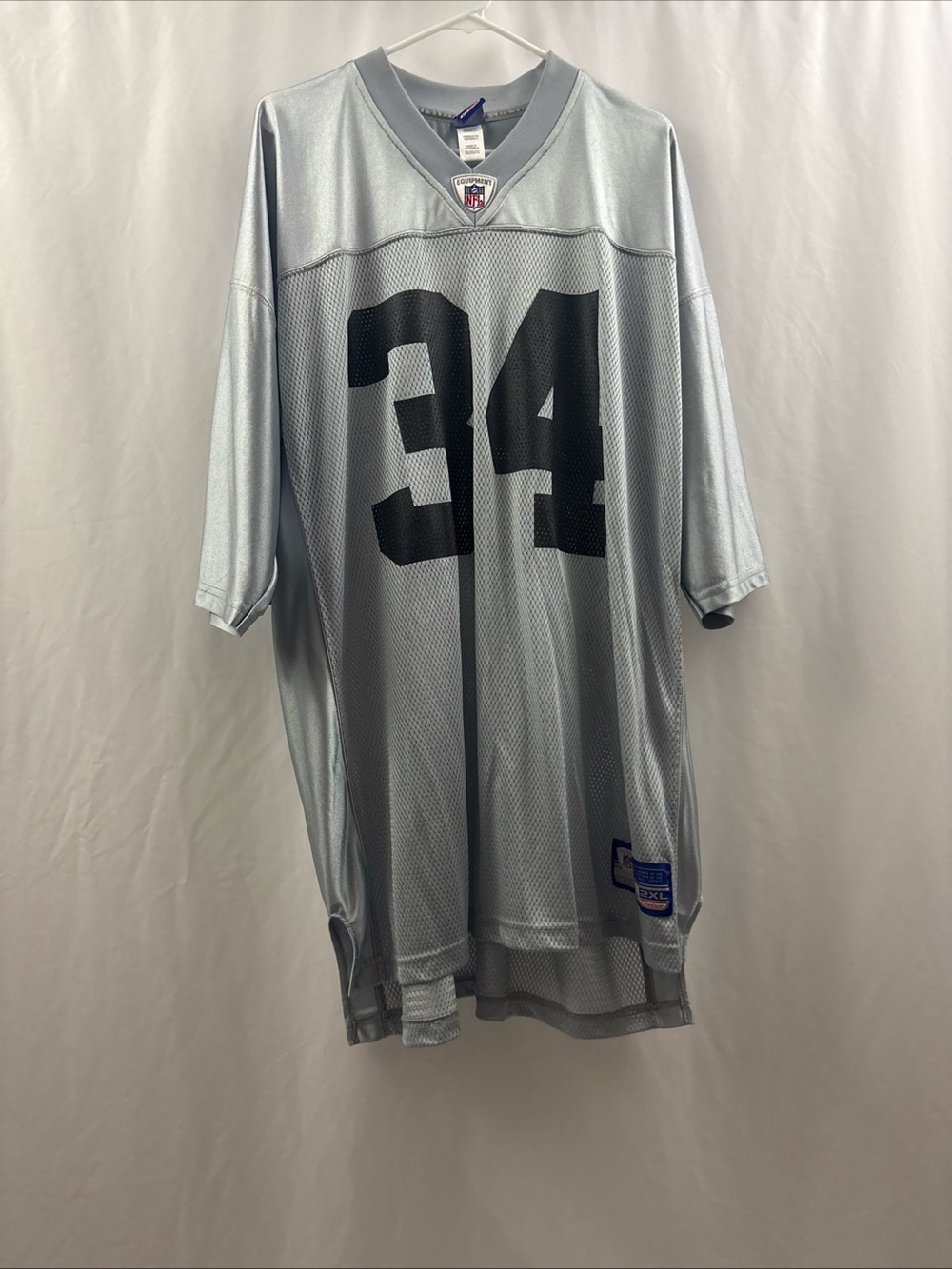 NFL Lamont Jordan #34 Oakland Raiders Reebok NFL Jersey Gray Mens Size 2XL AFC